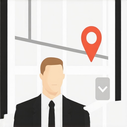 Advanced Map Optimization Techniques Digital map interface with local business icons and optimization tools