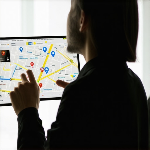 Expert analyzing local map data for SEO optimization.