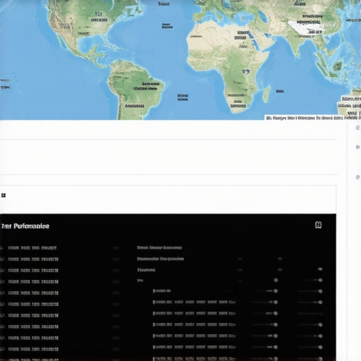 Dashboard screenshot illustrating map analytics and user engagement metrics.