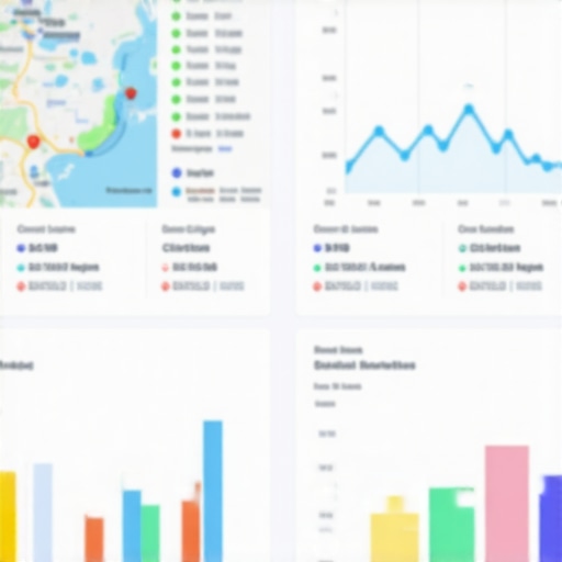 A computer screen showing detailed map performance analytics and citation management data.