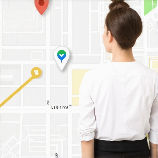 Business owner working on Google Map optimization with technical tools