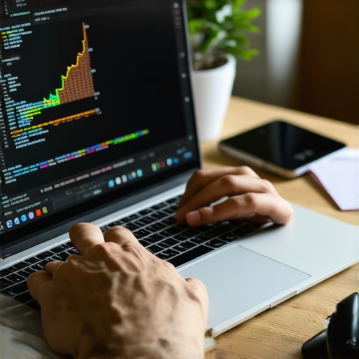 Person analyzing map load performance using developer tools on laptop.