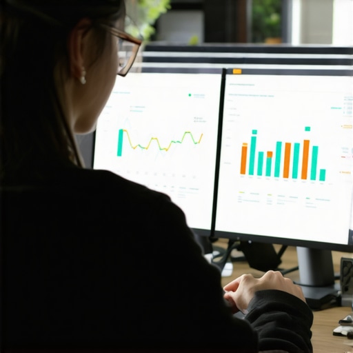 Monitoring Local Map Performance Tools Person analyzing analytics data on website speed and SEO performance tools.