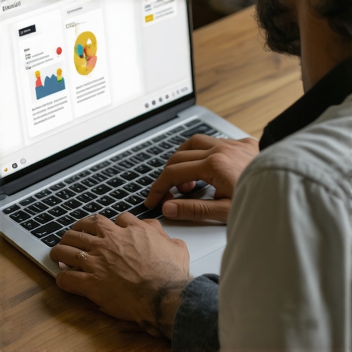 Optimizing Map Visibility with Advanced Tools Person analyzing local SEO metrics on a computer